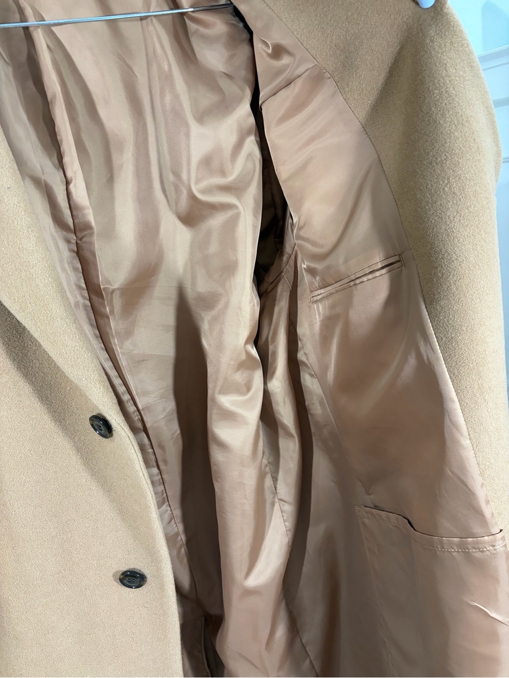LRL Wool Camel Long Overcoat (44R) - Picture 6 of 8